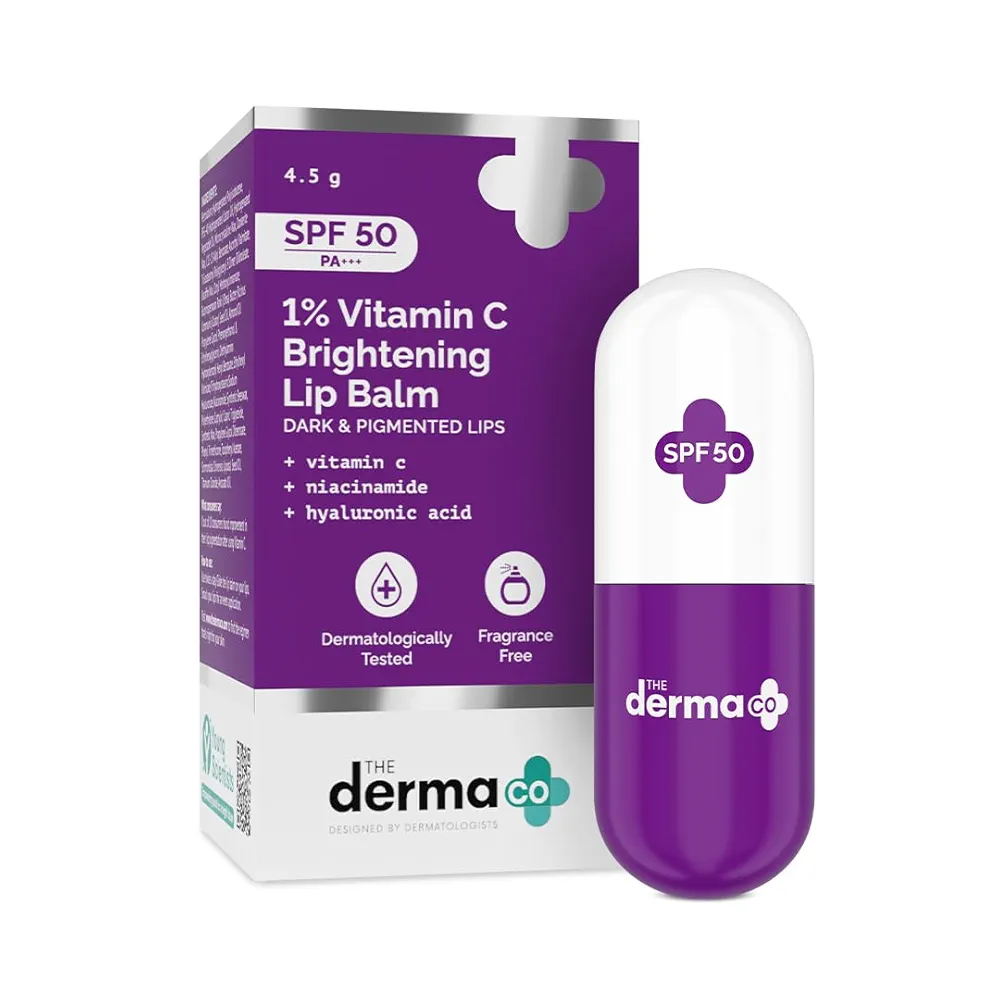 Derma Co 1% Vitamin C Brightening Lip Balm with SPF 50 PA +++