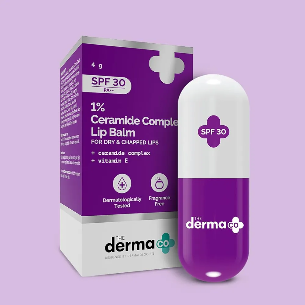 Derma Co 1% Ceramide Complex Lip Balm with Ceramides & Vitamin E, SPF 30 PA++ 4g